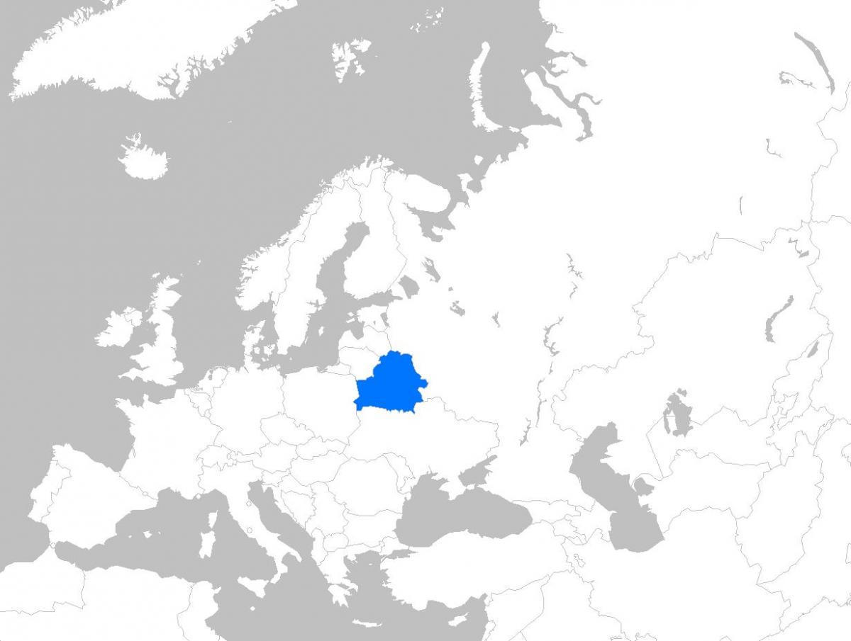 Kaart van wit-rusland van europa