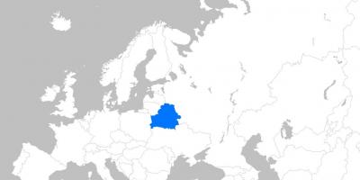 Kaart van wit-rusland van europa