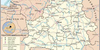 Wit-rusland land kaart