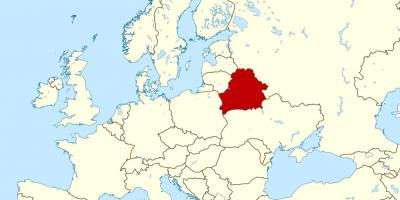 Wit-rusland locatie op de kaart van de wereld