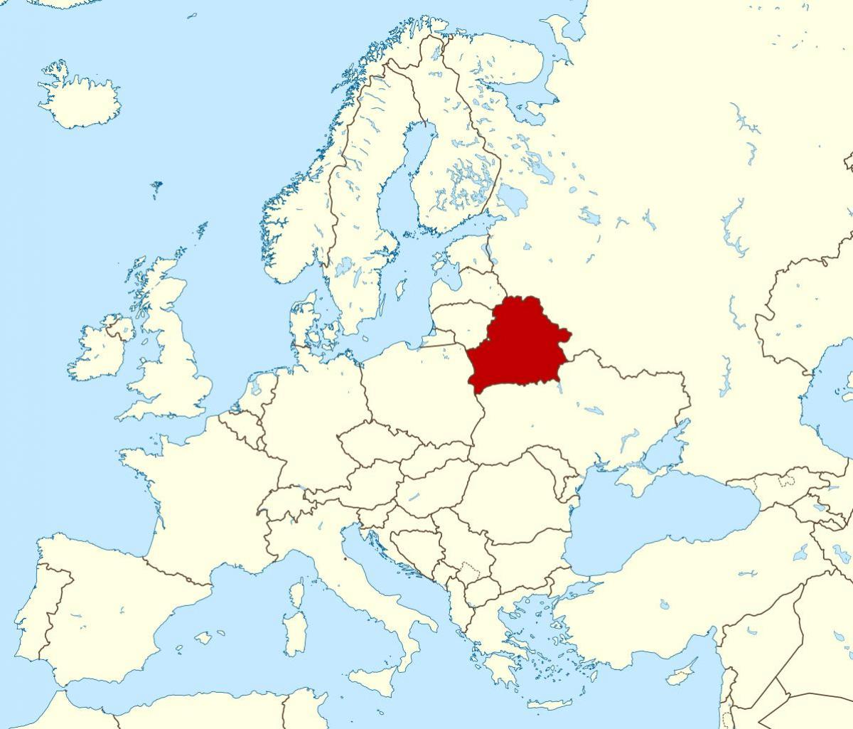 Wit-rusland locatie op de kaart van de wereld